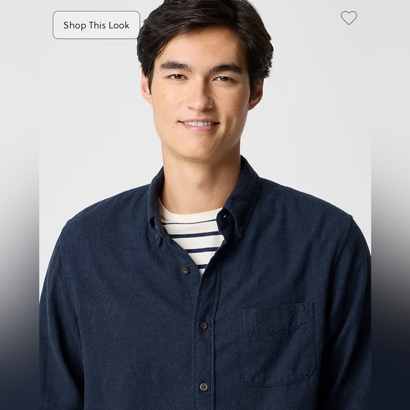 J. Crew Navy Brushed Twill Shirt - Picture 5 of 5